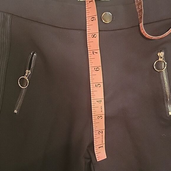 Patrizia Luca Stylish Black Pants with Zipper Details Sz Small - Picture 5 of 10